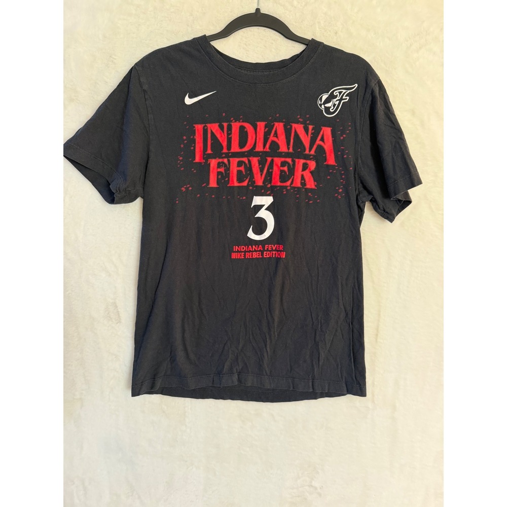 Nike Indiana Fever WNBA Rebel Edition T-Shirt Danielle Robinson 3 Black Small